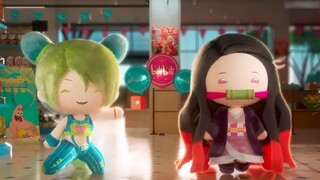 [MMD]Nezuko Lucu × Jolyne menari dengan <Ton Ton Mae!>