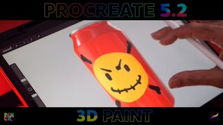 PROCREATE 5.2 New features | 3D Paint | กับงาน 3D ลองเพ้นท์ดูซิว่าปังไม๊?