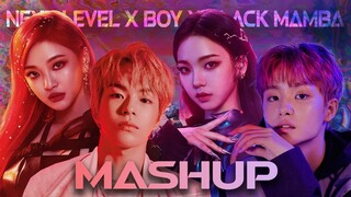 AESPA x TREASURE- NEXT LEVEL x BOY x BLACK MAMBA mashup #kpop