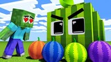 Monster School Baby Zombie และ Good Baby Watermelon Friend - Super Sad Story - Minecraft Animation