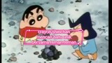 crayon shinchan mencari batu unik bersama teman teman