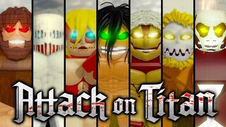 รวมไททันทุกตัวในเกม Roblox : Typical Titan Shifting Game