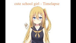 School girl - Timelapse