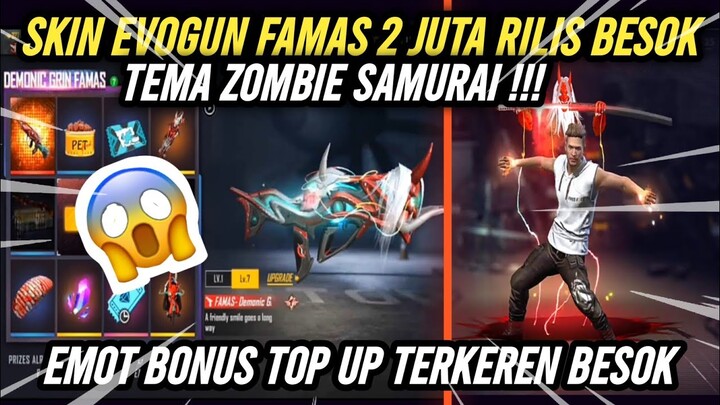 BOCORAN RESMI❗EMOT BONUS TOPUP TERKEREN & EVOGUN FAMAS 2 JUTA RILIS BESOK !!