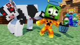 Monster School :The Elemental Power Trio's Milking Challenge - Funny Story (Minecraft Animation)