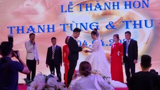 Cô dâu Thu Huyền trao nhẫn to nhẫn nhỏ hạnh phúc ngập tràn 💍