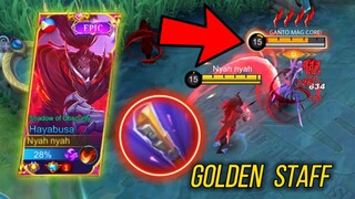 GOLDEN STAFF IS THE NEW ITEM FOR HAYABUSA! - MOBILE LEGENDS