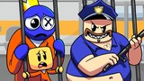 BLUE ESCAPE BARRY'S PRISON - Rainbow Friends Animation