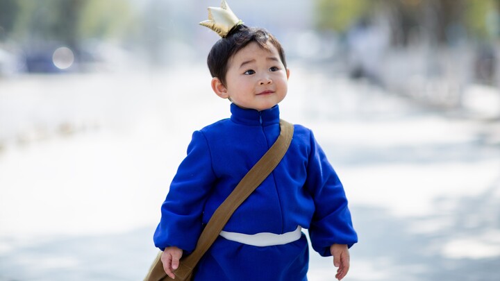 [Thủ công] Bà mẹ tự làm trang phục hoàng tử Bojji cho bé 1 tuổi cos