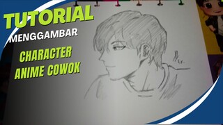 Menggambar Character Anime Cowok Simple