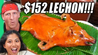 $1 VS $152 Filipino Lechon!! Manilaâ€™s Meat Masterpiece!!