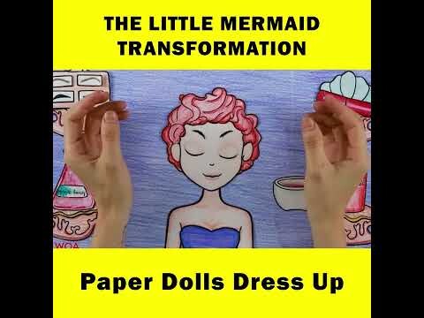 Paper Dolls Dress Up The Little Mermaid Transformation #Shorts