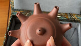 Unique purple clay teapot