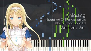 [Animenz Transcription + Sheets] unlasting - SAO Alicization War of Underworld ED