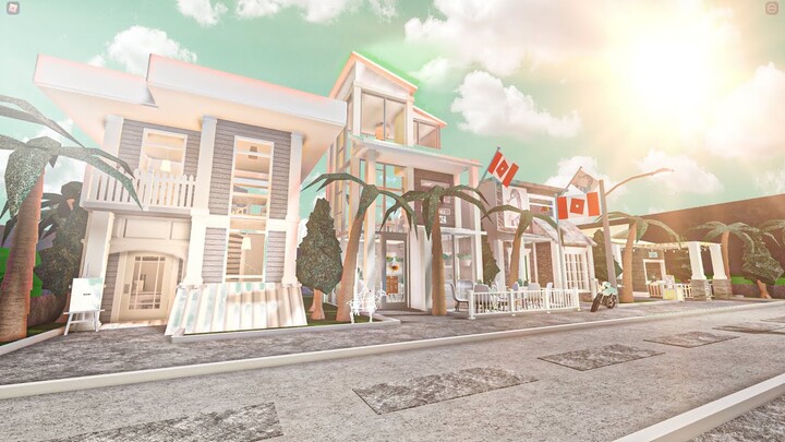 ROBLOX BLOXBURG: Hillside Aesthetic Town || Build Off