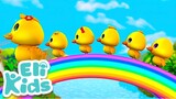 Five Little Ducks | Eli Kids Song Nursery Rhymes | Sing along song