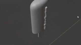 Blender ice cream melting effect