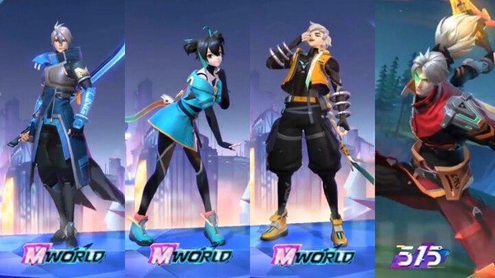 4 UPCOMING SKINS GAMEPLAY - LING, WANWAN, YIN M-WORLD 2022 &  ZILONG 515 SKIN