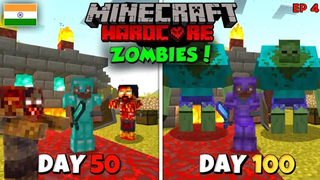 ฉันจะเอาชีวิตรอด 100 วันใน Zombie Apocalypse ใน HARDCORE MINECRAFT🧟‍♂️ (ตอนที่ 4)