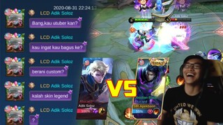 BOCAH BELAGAK MENGAKU ADIK SOLOZ AJAK BY 1 ALUCARD !! MENANG DAPAT SKIN LEGEND BERACAH GOOD | MLBB