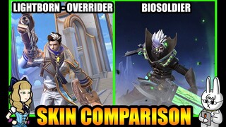 GRANGER BIOSOLDIER STARLIGHT SKIN EFFECTS VS. LIGHTBORN - OVERRIDER - MLBB SKIN COMPARISON SERIES