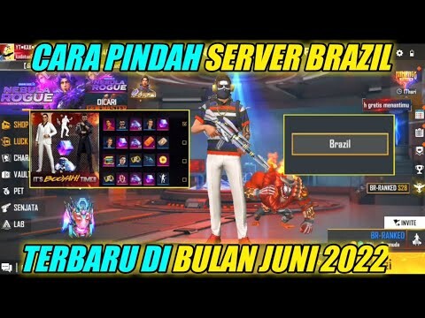 CARA PINDAH/MASUK SERVER LUAR NEGERI FF BRAZIL TERBARU 2022 100% WORK GANTI SERVER