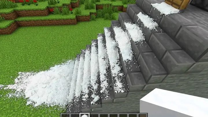 real snow in minecraft