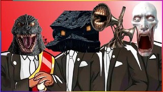 GODZILLA & MONSTER HOUSE & SIREN HEAD & SCP-096 - Coffin Dance X Baby Shark COVER