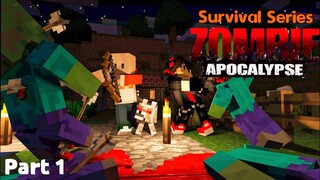 Survival Series Zombie Apocalypse || Kita Harus Kalahkan Ribuan Zombie Di Minecraft