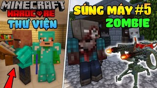 Minecraft: Thành phố Zombie#5 : Chế tạo súng máy tự động và xây thư viện cho dân làng thành phố ngầm