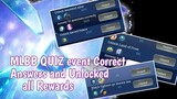 New event in Mobile Legends MLBB Quiz Correct Answers and Unlocked all rewards