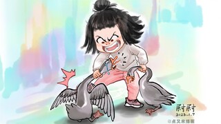 萌娃徒手大战两鹅，就问你服不服！