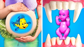 Pregnant Mermaid vs Pregnant Vampire! Crazy Pregnancy Tricks and Funny Moments by Gotcha! Hacks