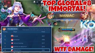 TOP GLOBAL #8 GUINEVERE - IMMORTAL!| EMBLEM SETUP| BEST BUILD| WTF DAMAGE 🔥| MOBILE LEGENDS