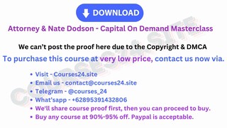 Attorney & Nate Dodson - Capital On Demand Masterclass