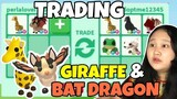 WHAT PEOPLE TRADE FOR GIRAFFE AND BAT DRAGON IN ADOPT ME *W/F/L?* (Roblox Tagalog)