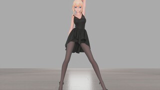 [Genshin Impact MMD] Captain Qin in black silk dress