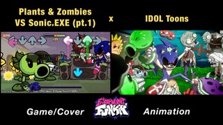 Plants & Zombies VS Sonic.EXE “BLOOM N BRAINS” | PVZ Plants VS Rappers | GAME x FNF Animation