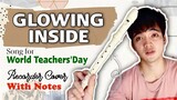 Glowing Inside (Nikki Gil) - Recorder Flute Cover with Letter Notes and Lyrics / World Teacher's Day
