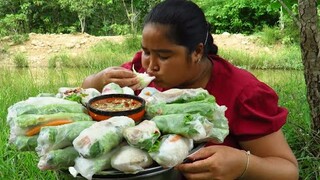 Yummy Cooking spring rolls with Lobster recipe & My Cooking skill