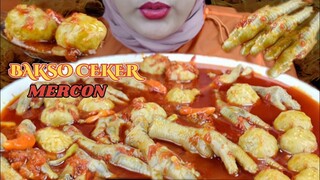 NGILER PARAH || ASMR BAKSO CEKER KUAH MERCON || NIKMAT SUPER PEDAS || ASMR INDONESIA