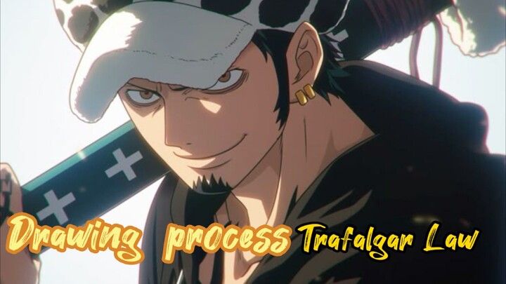 Drawing process Trafalgar law | One Piece