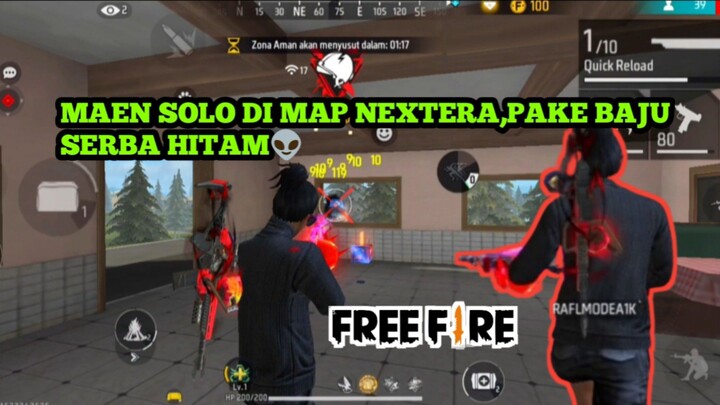 MAEN SOLO DI MAP NEXTERA PAKE SERBA HITAM👽|| freefire