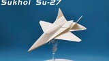 Pesawat tempur generasi ketiga terbaik. Pesawat kertas Sukhoi su-27.