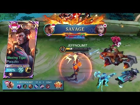WOW!!😍 PAQUITO SAVAGE + PERFECT GAMEPLAY 17 KILLS 0 DEATH COYYY!! Mobile Legends