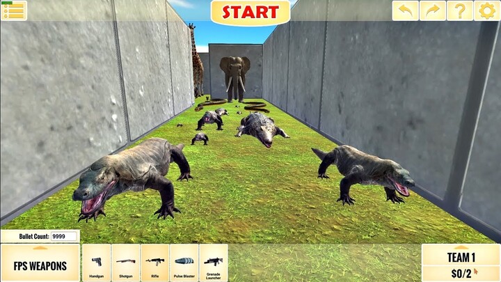 Escape from Animals of Different Sizes - Animal Revolt Battle Simulator