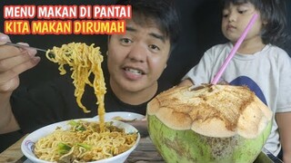 MENU PANTAI KITA MAKAN DIRUMAH - MIE AYAM MINUM AIR KELAPA MUDA DAN BATAGOR