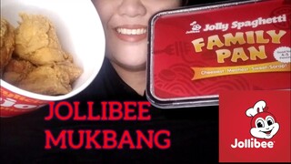 JOLLIBEE CRISPY CHICKENJOY//FAMILY PAN SIZE JOLLY SPAGHETTI//MUKBANG//NO TALKING