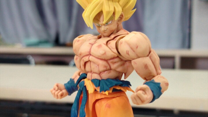 Legendary Super Ajin SHF battle-damaged Goku scar paint to eliminate color difference