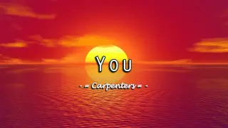 You - Carpenters ( KARAOKE )